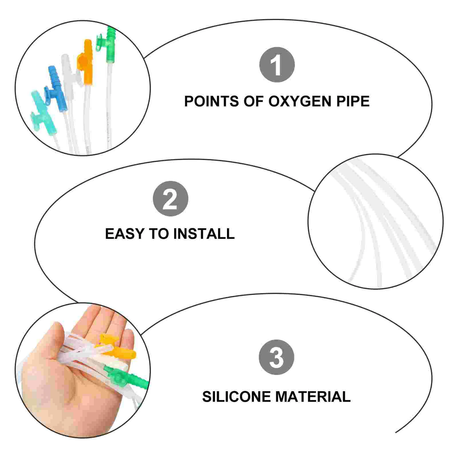 10 Pcs Aspirator Sterile Catheter Suction Mucus Removal Device Adults Soft Household Tubing Silica Gel Catheters Men Child aspirator catheter