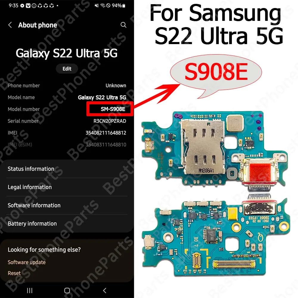 Premium Charging Port USB Connector Replacement for Samsung Galaxy Smartphones