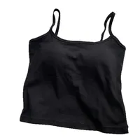 1 pièce – Nouvelle camisole coréenne unie pour femme, à fines bretelles, sans manches, ajustée, avec coussinets de poitrine 5