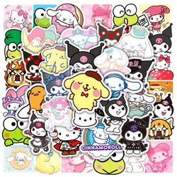 50 PCS Kawaii Cartoon Sanrio Kuromi Cinnamoroll Melody Computer Cell Phone Water Cup Trolley Case Waterproof Graffiti Stickers