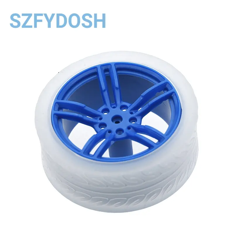 New Smart Car DIY Accessory Wheel Model Rubber Wheels TT Motor Tires 65*27mm image 4