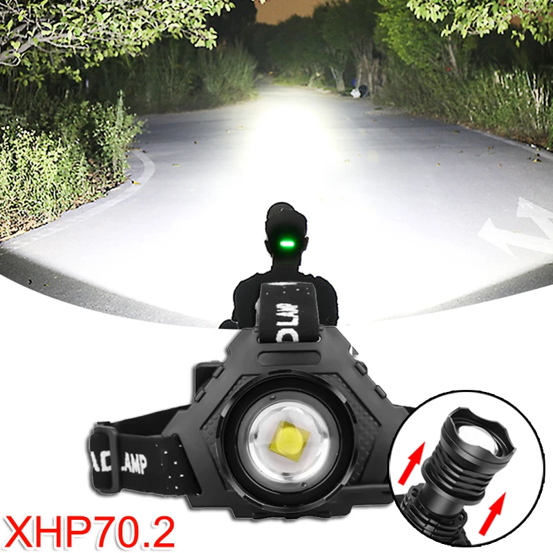 

1000000LM LED Headlamp High Power XHP70.2 Headlight 3*18650 Batterie Flashlight USB Rechargeable Head Lamp Torch Light Lantern