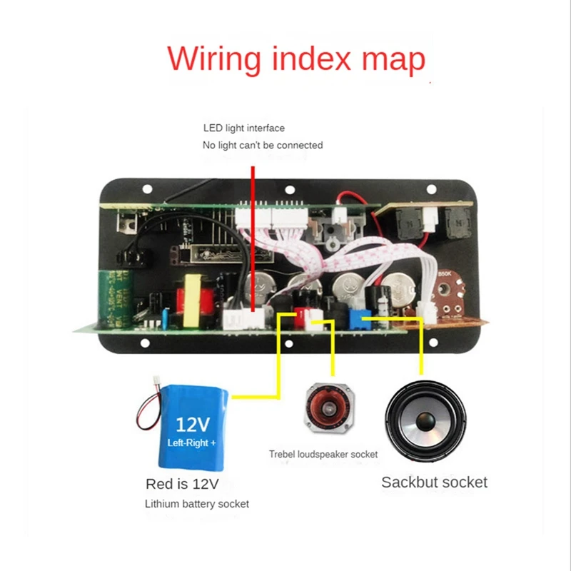 블루투스 오디오 앰프, 30-120W 서브우퍼 듀얼 마이크 AMP 모듈, 스피커 디스플레이 포함, 12 V, 24V, 220V, EU 플러그