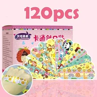 120pcs Cute Cartoon Medical Patch Waterproof Wound Adhesive Bandages Dustproof Breathable First Band Aid  for Kids 1