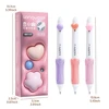3pcs Happy Beans Gel Pens Set Ergonomical Triangle Grip Erasable Black Color Ink 0.5mm Ballpoint for Writing School A7682 5