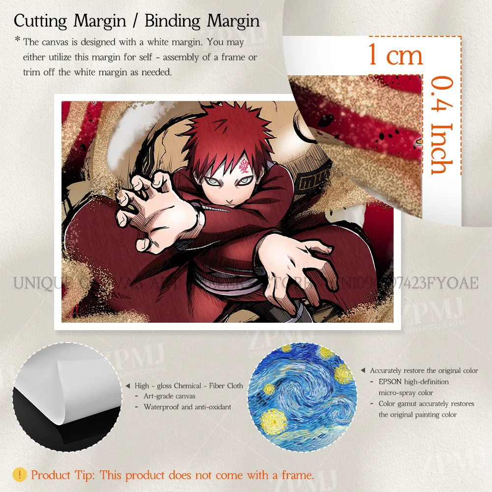 Anime Wall Art: Uchiha Madara Canvas Painting - Japanese Style Home Decor