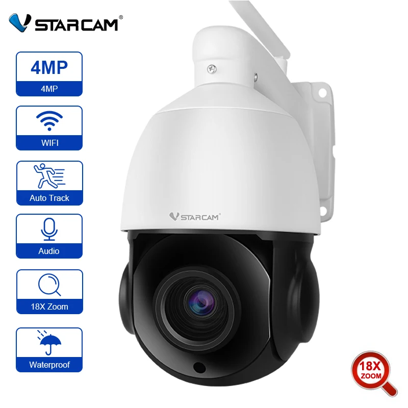 

Vstarcam 4MP IP Camera Outdoor 2.7K 18X Zoom Wifi Surveillance Night Vision Human Detectio CCTV Security Speed Dome Ptz Cam
