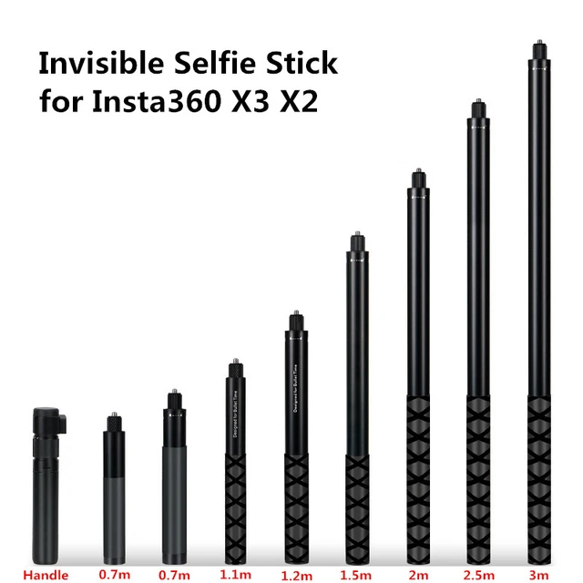 Palo Selfie Stick Invisible Para Insta360 De 114cm