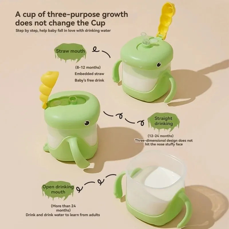 Children's Water Cup Household Baby Sippy Child Learning Drink Anti-drop Strap Handle Baby Milk,water bottle