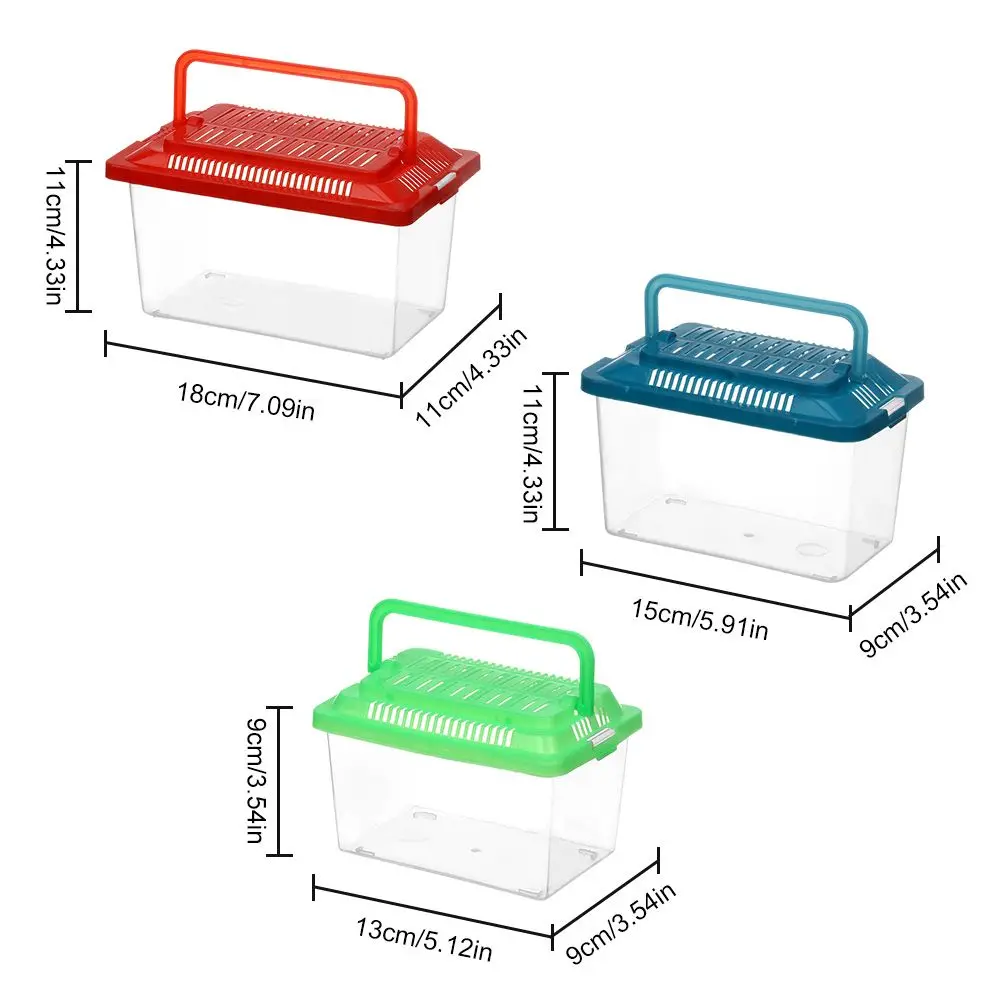 Portable Mini Aquarium Fish Tank Pet Breeding Square Box for Reptile Transport Hamster Breeding and Climbing Turtle Shaped Box fish aquarium,fish breeding box,turtle tank