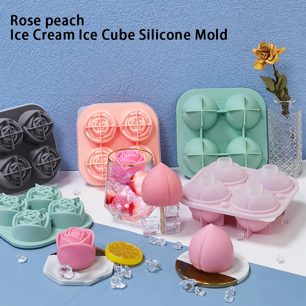 2022 Creative Diy Ice Cube Maker Silicone Ice Mold Rose Peach Shape Tray Mold Home Bar Party Cool Whiskey Wine Decor New - Ice Cream Tools - AliExpress 2022 Creative Diy Ice Cube Maker Silicone Ice Mold Rose Peach Shape Tray Mold Home Bar Party Cool Whiskey Wine Decor New - Ice Cream Tools - AliExpress