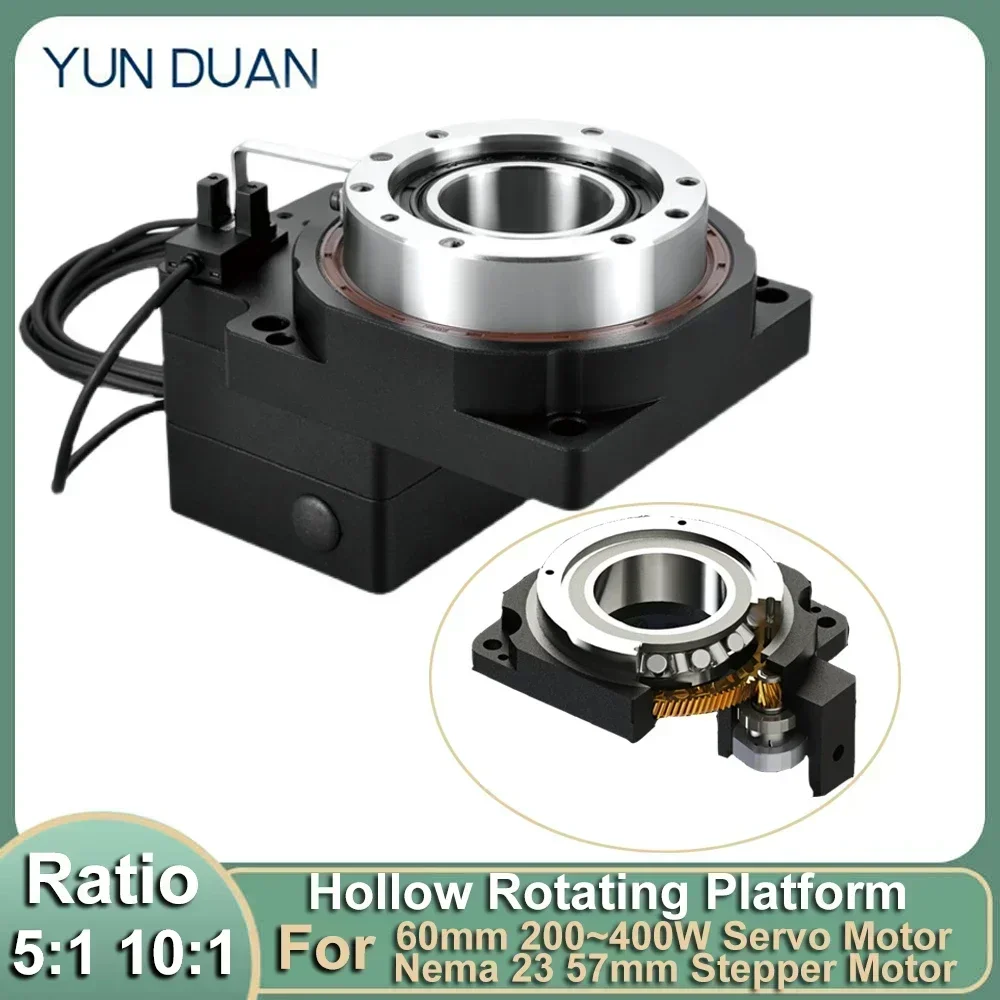 CNC Hollow Rotary Table Circular Positioner Motor Electric Indexing Disc Angle Adjustment Table Replace DD Motor Cam Divider