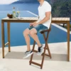 Garden Bar Chairs Set Stool Counter Height Dining Set for Kitchen Beach Load-capacity About 90kg 4