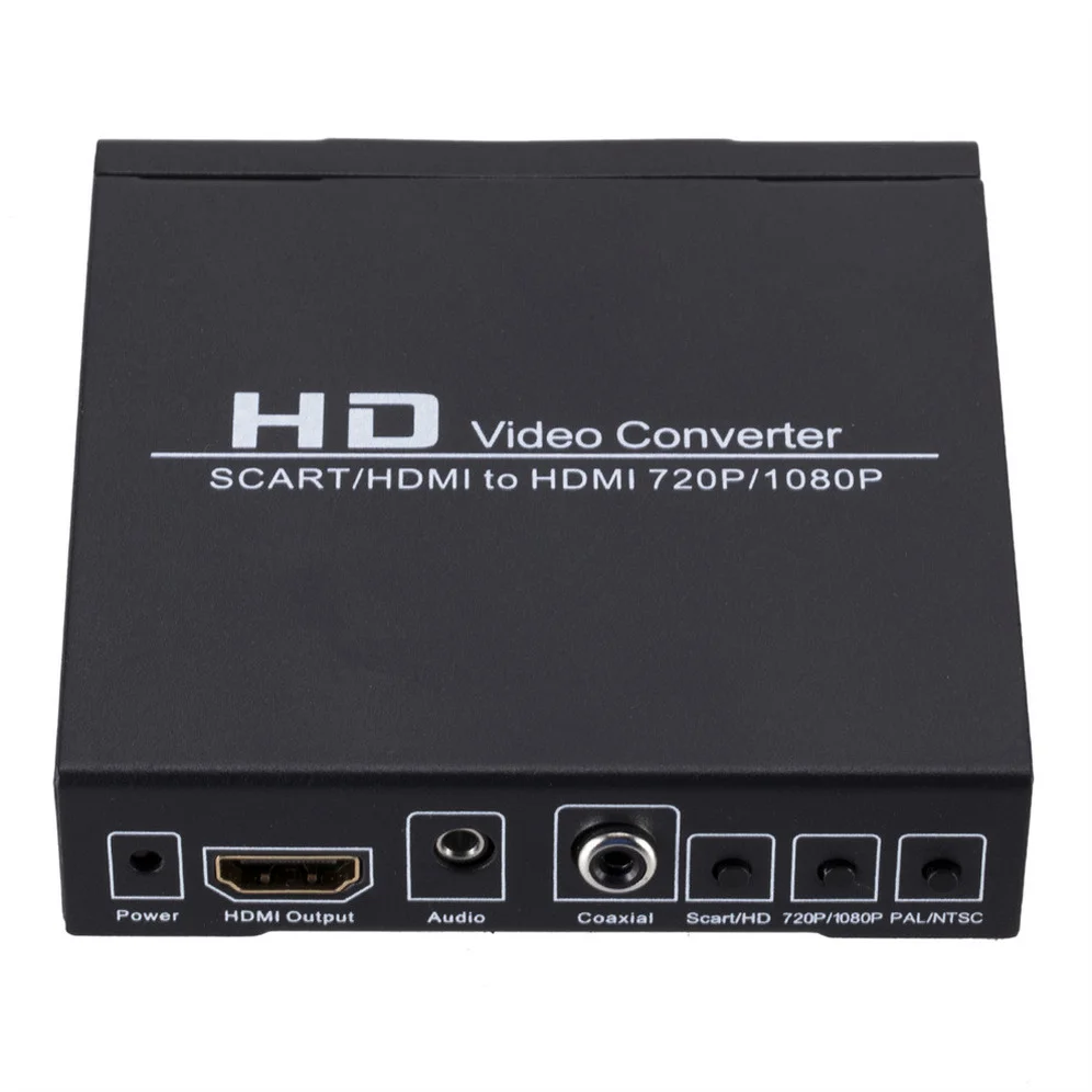 GRWIBEOU SCART or HDMI-compatible To HDMI-compatible Converter HD 1080P Video Audio Adapter For DVD Player / Set-top Box HDTV