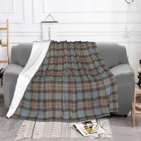 Plaid Art Blanket Flannel Tartan Cozy Soft FLeece Bedspread 2