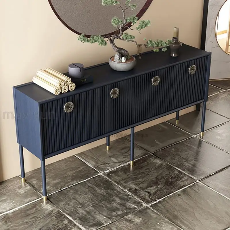 New Chinese Style Sideboard For Dished Modern Light Luxury Hallway Decoration Cabinet Villa Living Room Locker Buffet Furniture
