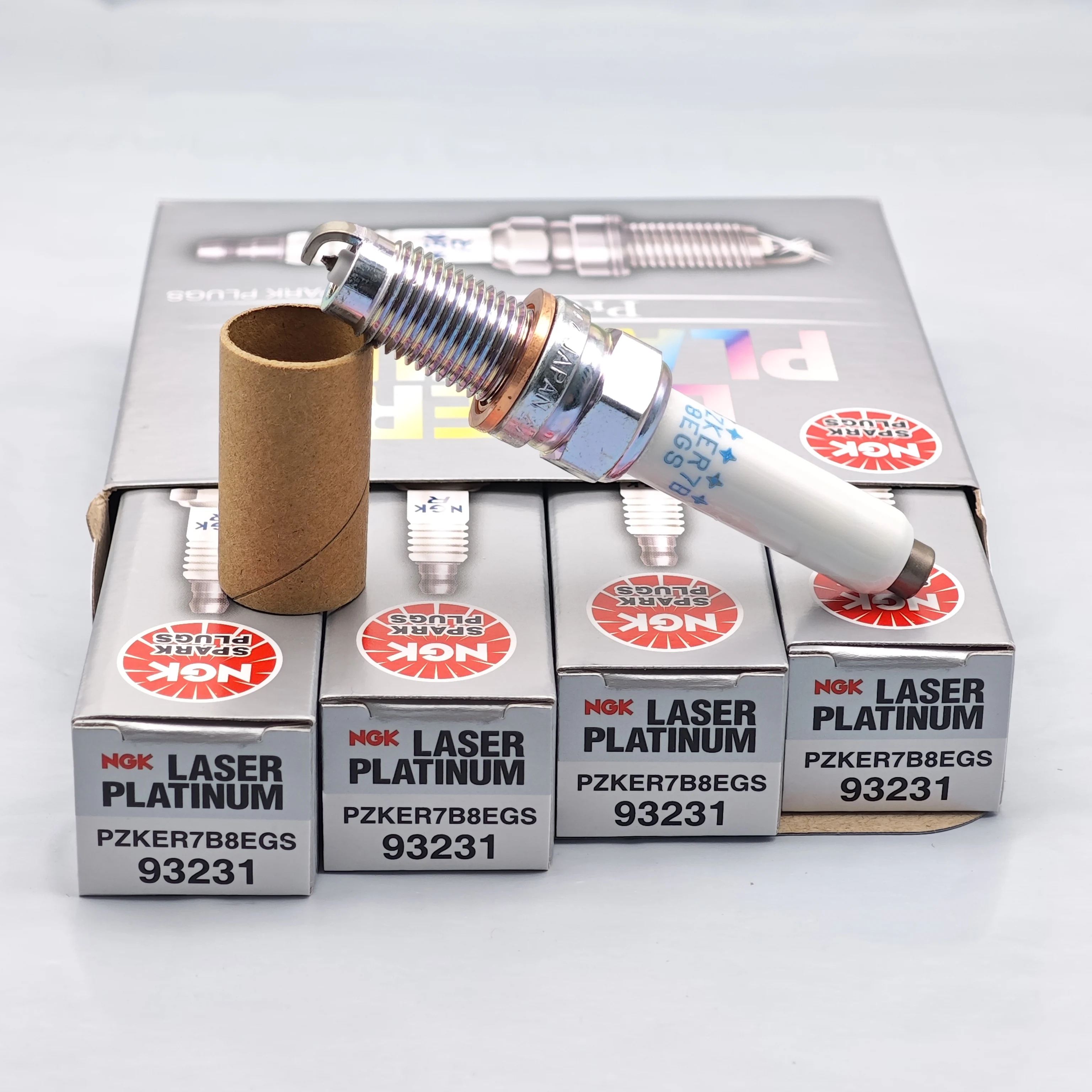 その他 user_e8dae37b 4pcs Double Platinum NGK Spark Plug PZKER7B8EGS 93231