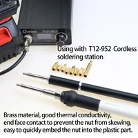 Heat Insert Nut Iron Tip T12 Soldering Iron Tip Insert Internal Thread Head M2-M8 Brass Hot Nut Insertion Kit 3D print accessory - Image 5