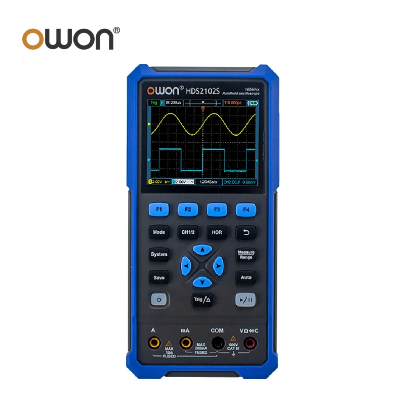 OWON HDS242S HDS272S HDS2102S HDS2202S Handheld Digital Oscilloscope 200MHz 1GSa/s 2CH + 1CH Generator
