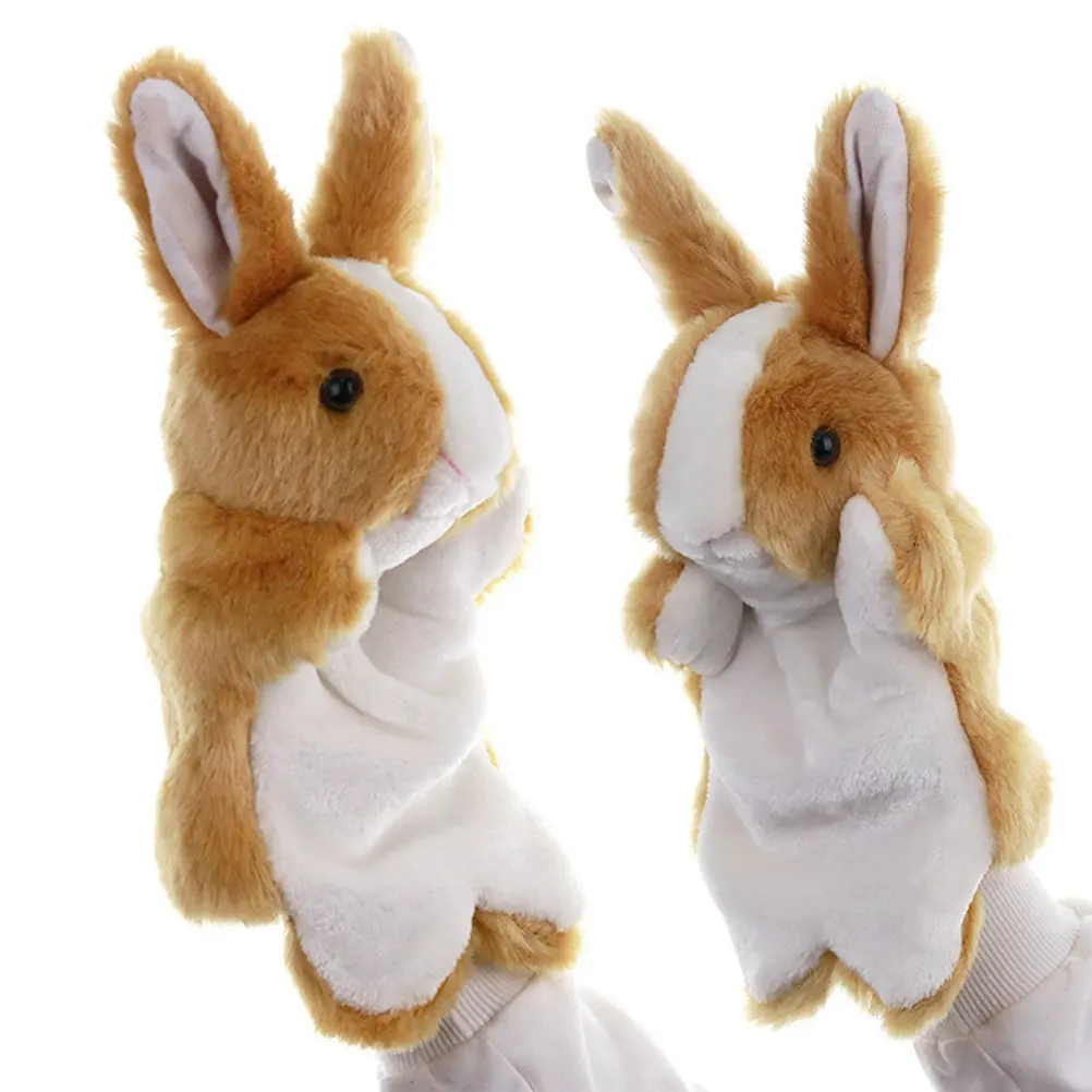 1Pcs 토끼 손 인형 동물 디자인 이야기 전달 소품 역할 놀이 액세서리 어린이를위한 파티 호의 선물 부모 자녀 대화 형 놀이