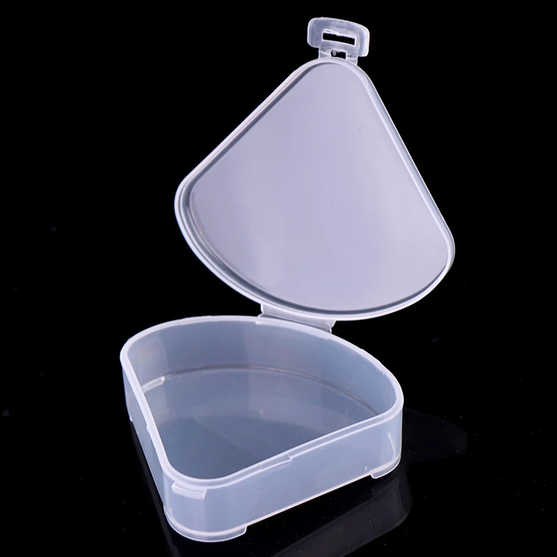 Portable Triangle Makeup Puff Storage Case – Transparent Cosmetic Bag