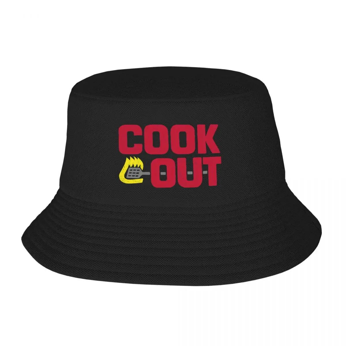 

Cookout - Vintage Chalk Texture - Red & Gray Bucket Hat Bobble Hat Male Vintage Male Cap Women's