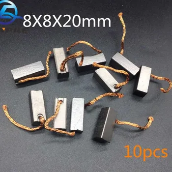 자동차 전기 히터 송풍기 카본 브러시, 8x8x20mm, 10 개