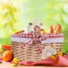 Wicker Storage Basket Premium Fruit Willow Weaving Blanket Simple Snacks Hand-woven Food Handheld 2