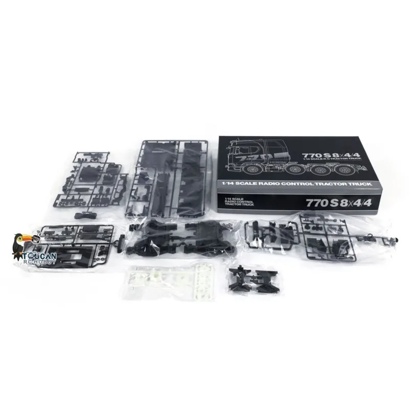 RC 트랙터 트럭 56371 원격 제어 자동차 모델 키트 1/14 8X4 770S 3단 기어박스 모터 소년용 장난감