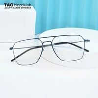 Оправа для очков из чистого титана для мужчин и женщин, винтажная квадратная оправа для очков по рецепту при близорукости, 5517 оптические корейские очки — изображение 2