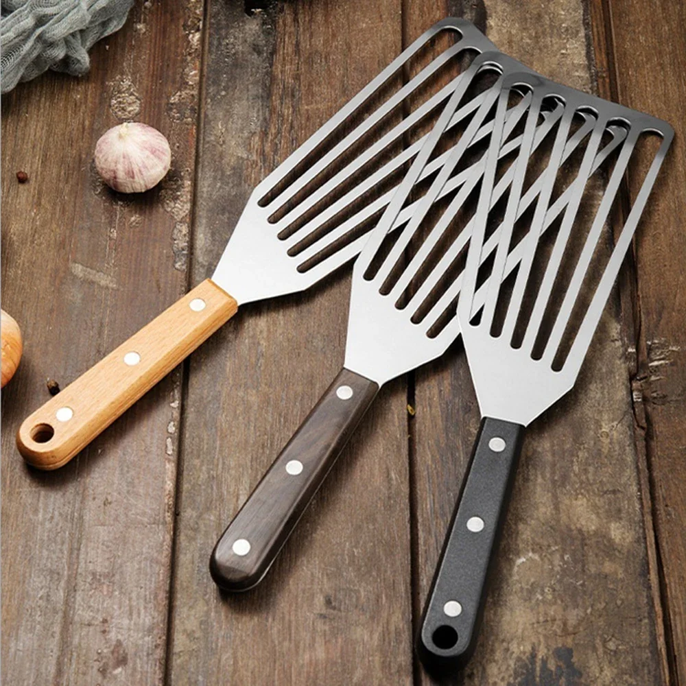 Food Grade Stainless Steel Slotted Turner Shovel Fish Spatula Multi-Purpose Stainless Steel Home Kitchen Cooking Supplies kitchen cooking utensils cooking spatula steak spatula