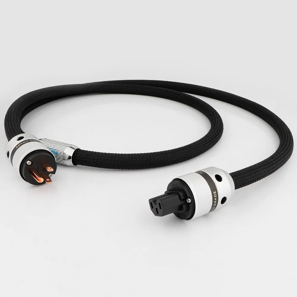 

Preffair HiFi Audio Power Cable, Hi-End US /EU Type AC Power Cord with Pure Red Copper Power Plug +IEC320 C13 Connector