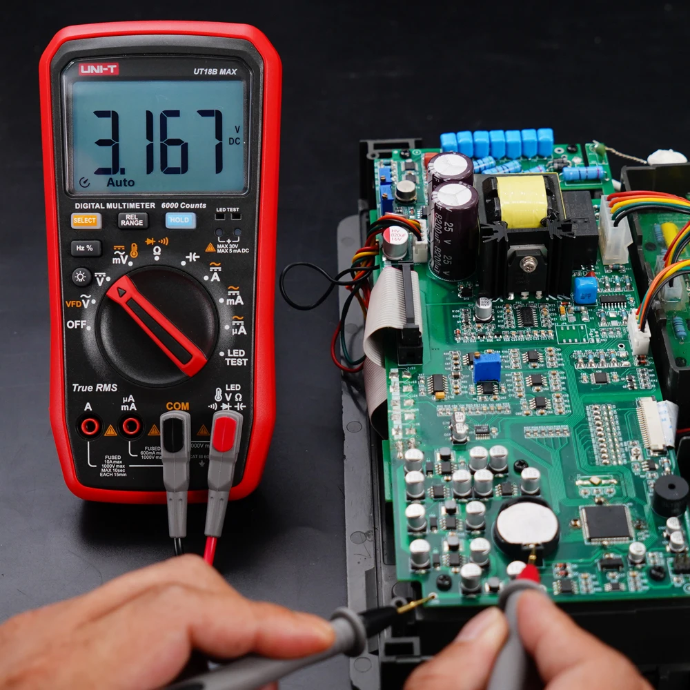 

UNI T Professional Digital Multimeter Tester UT15B MAX 1000V AC DC Voltage Meter Capacitor Tester True RMS Electric Multi Meter