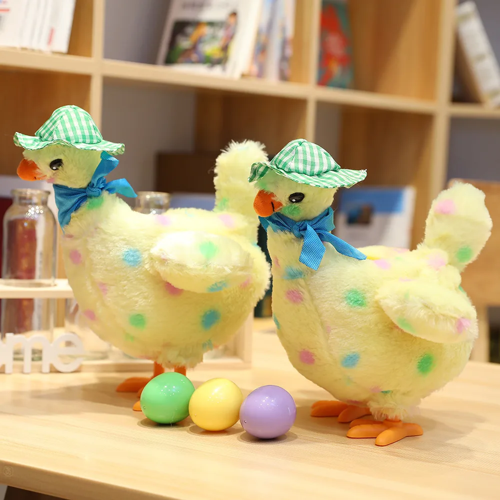 Children Toys Funny Electric Doll Hen Laying Eggs Chickens Crazy Singing Dancing Electric Pet Plush Toys Gifts For Kids