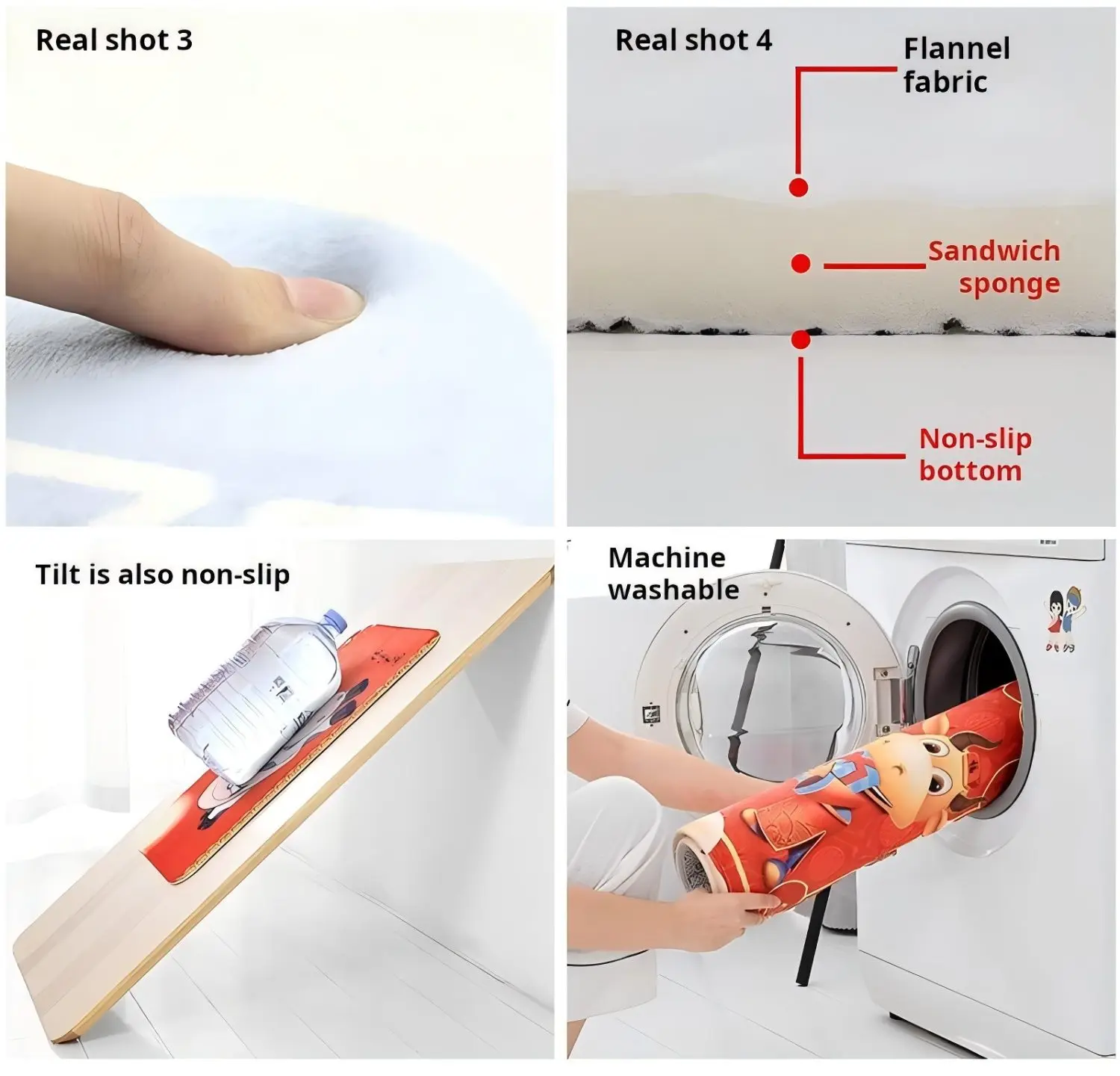 Optical illusion mat creating depth effect
