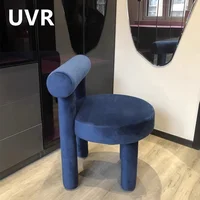 UVR Household Vanity Stool Girls Bedroom Makeup Chair Living Room Entrance Stool Nail Backrest Chair Single Sofa Chair Furniture