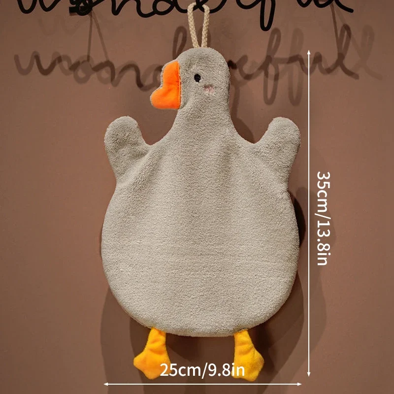 Cute Duck Hanging Hand Towel - Soft and Absorbent Microfiber