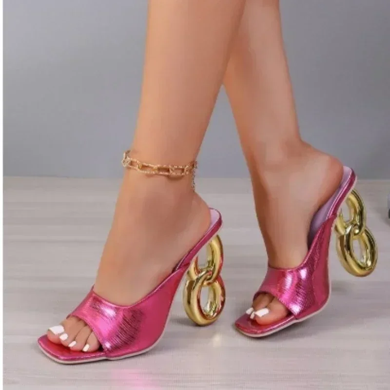 Women Slippers 2024 Summer High Quality Peep Toe Women Slippers Waterproof Casual Slippers Women High Heels Zapatos Para Mujeres