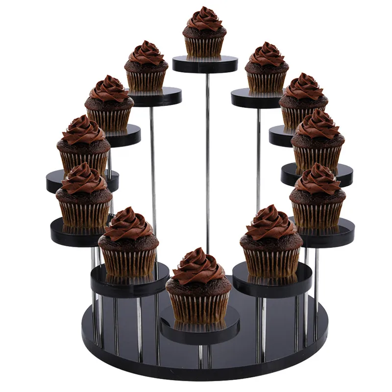 Cupcake Stand Acrylic Display Stand For jewelry/Cake Transparent Dessert Rack Wedding Birthday Party Decoration Tools