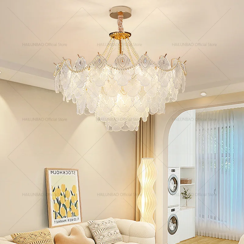 2024 New Crystal Chandelier Net Red French Cream Wind Light Luxury Master Bedroom High-End Rrestaurant Zhongshan Lamp Lighting
