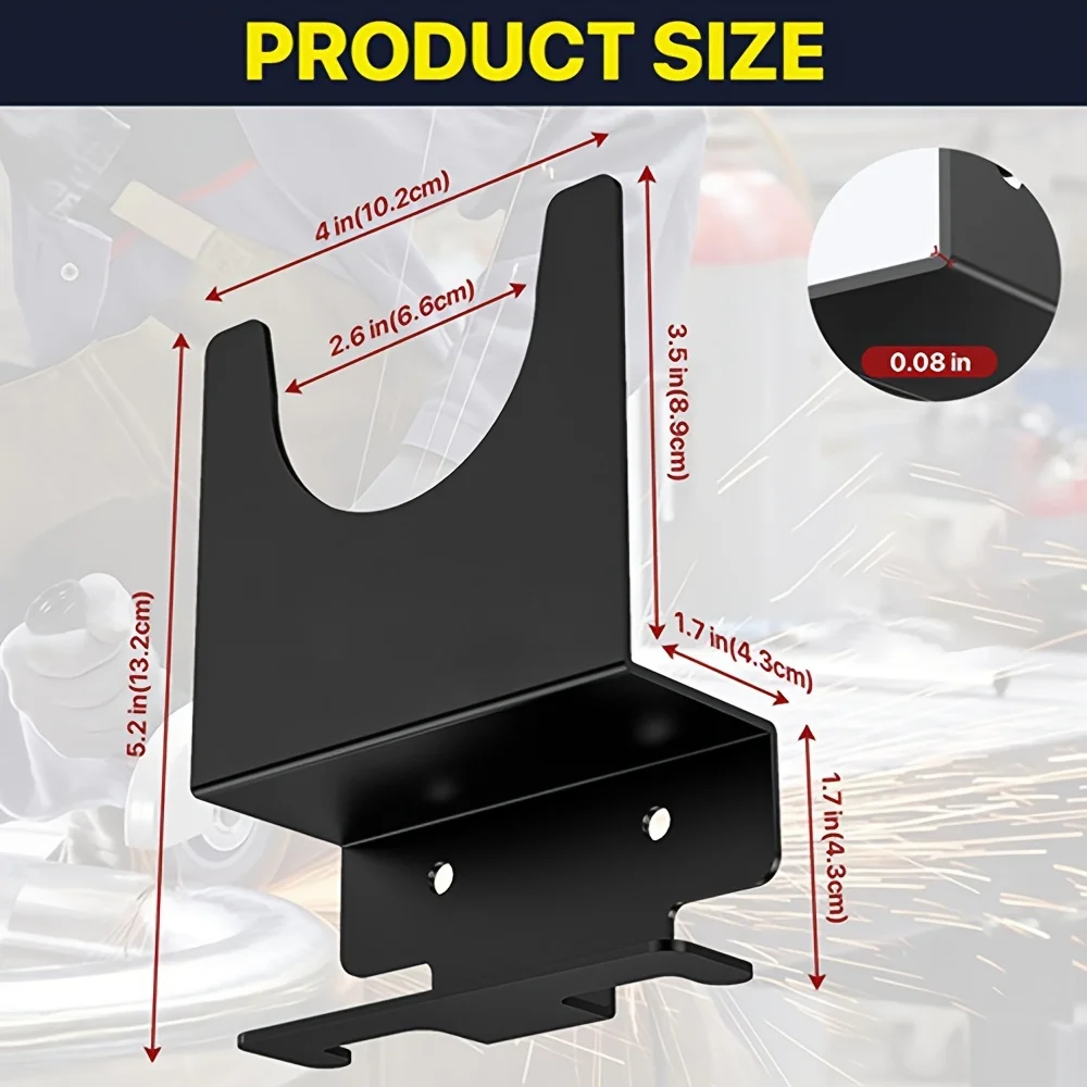 Angle Grinder Holder Metal with Cord Hanger Wall Mount Bracket for Angle Grinder Cutters Polishers Angle Grinder Rack 2
