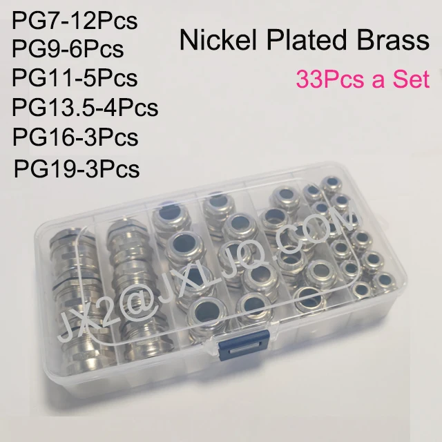 Plastic Waterproof Cable Gland PG7-PG19 Nylon Cable Fixing Joint PG13.5 Gasket Range 3-15mm 50 PCS