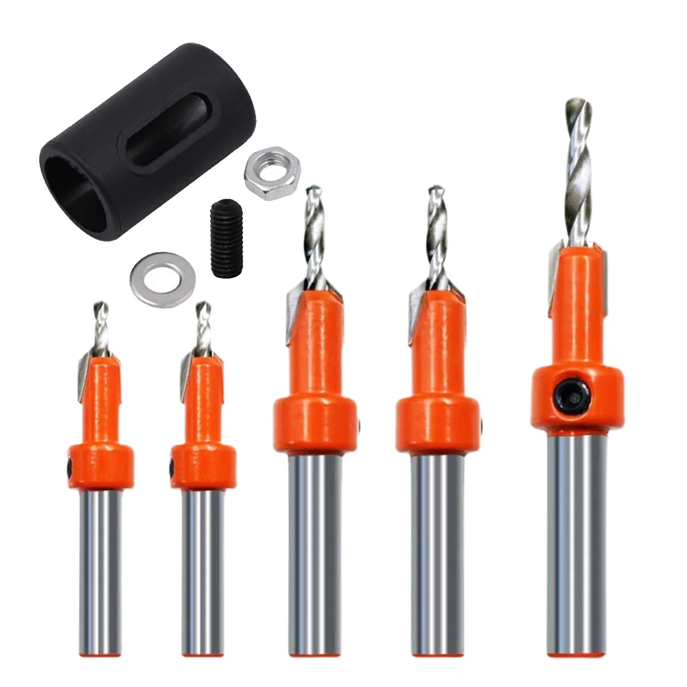 Woodworking Countersink Router Bit Screw Extractor Remon Demolition Drill Stopper For Wood Milling Cutter Woodworking Drilling