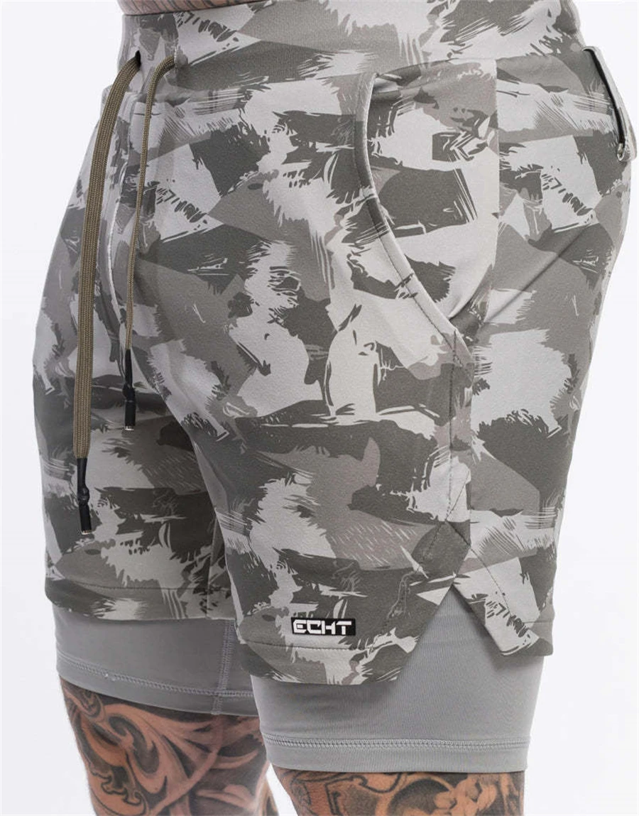 best men's casual shorts 2-in-1 Camouflage Summer New Running Shorts Mensports Jogging Fitness Training Quick Dry Mens Gym Men Shorts Short Pants 2022 mens casual shorts