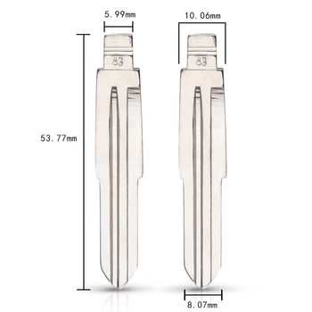 Chiave telecomando per Chery A5 Remote Key (T11) - KEYYOU 10x43 sostituzione Flip Remote Key Blade Car Key Blank per Chery A5 Remote Key