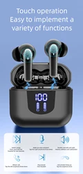 Wireless Earphones with Enhanced Bass, Noise Reduction, and Extended Battery Life (Black)
