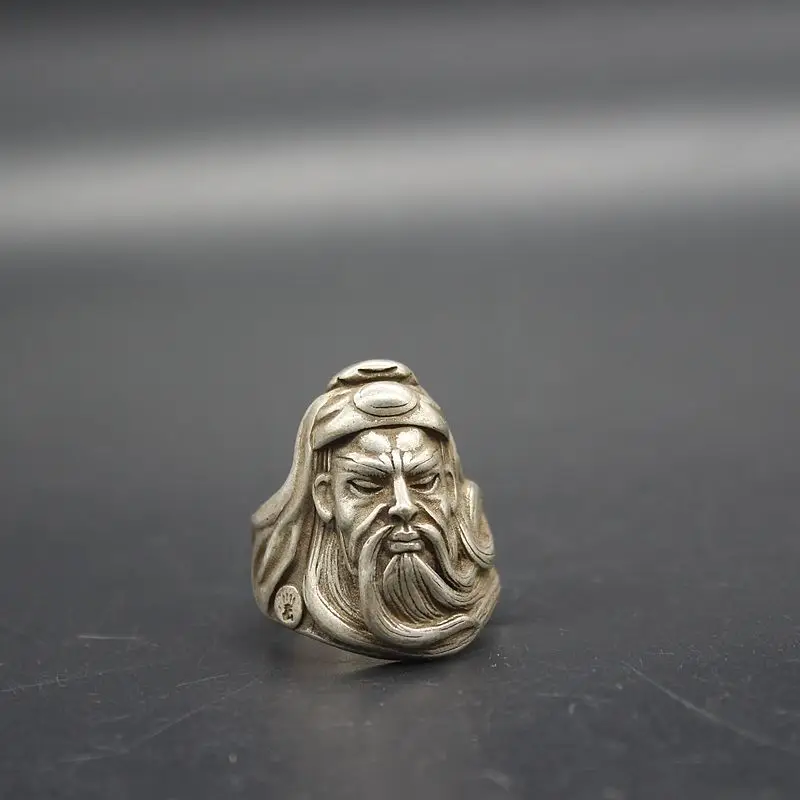

1,2 дюйма; Φ резной амулет Guan Yu Guan Gong Bless, ювелирное изделие, кольцо-талисман