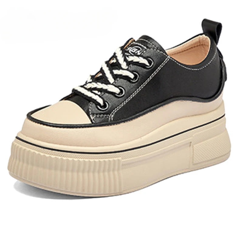 

Кроссовки женские из натуральной кожи, на танкетке 7 см