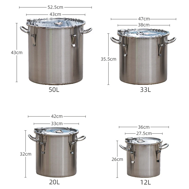 12L 304 Stainless Steel Barrel Fermentation Barrel Fruit Wine Wine Making Equipment Grain, Oil, Soup and Food Material Storage 5