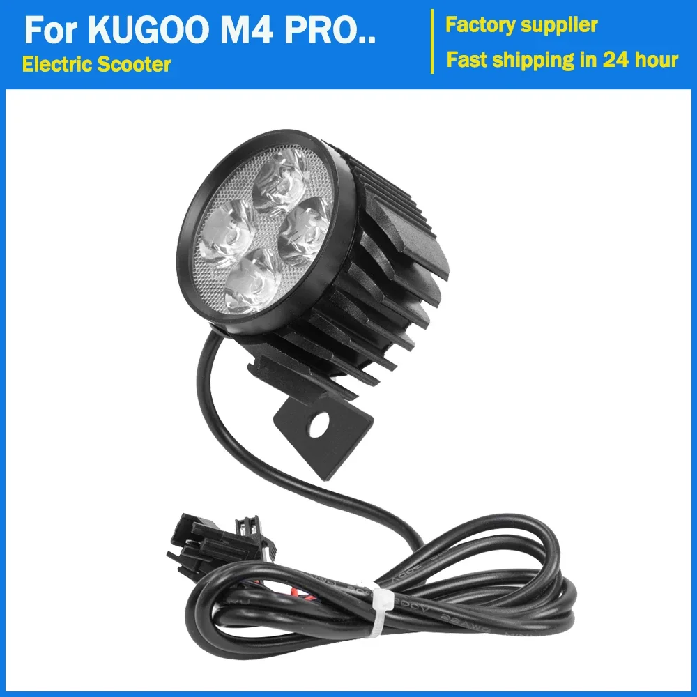 Horn Headlight 2 In 1 Front Light For KUGOO M4 PRO Electric Scooter 12-80V Night Safety Lamp Parts Accessories